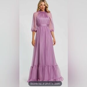 NWT Mac Duggal Chiffon Dress- Vintage Lilac